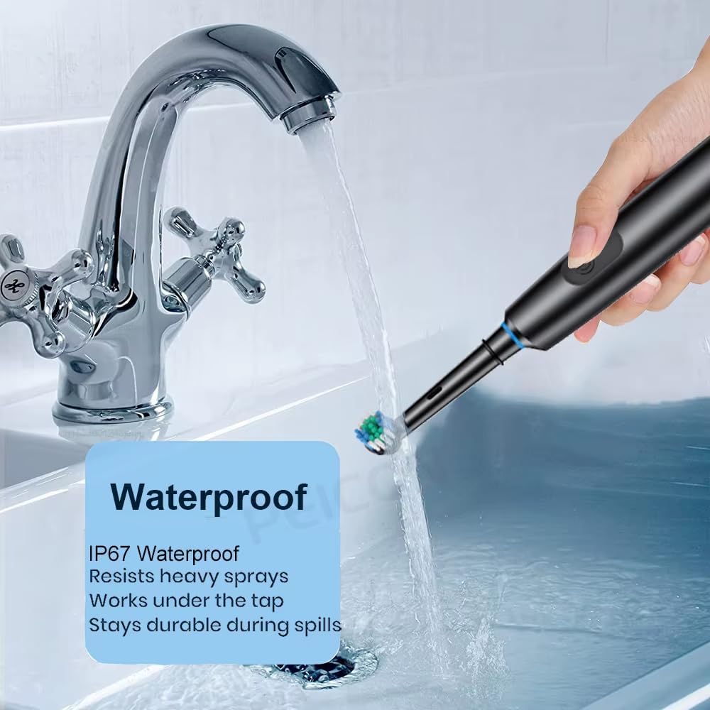 Rotating Electric Toothbrush USB Rechargeable with 4 Brush Heads & 5 Cleaning Modes – Deep Clean, Whitening & Gum Care Meerab Trading