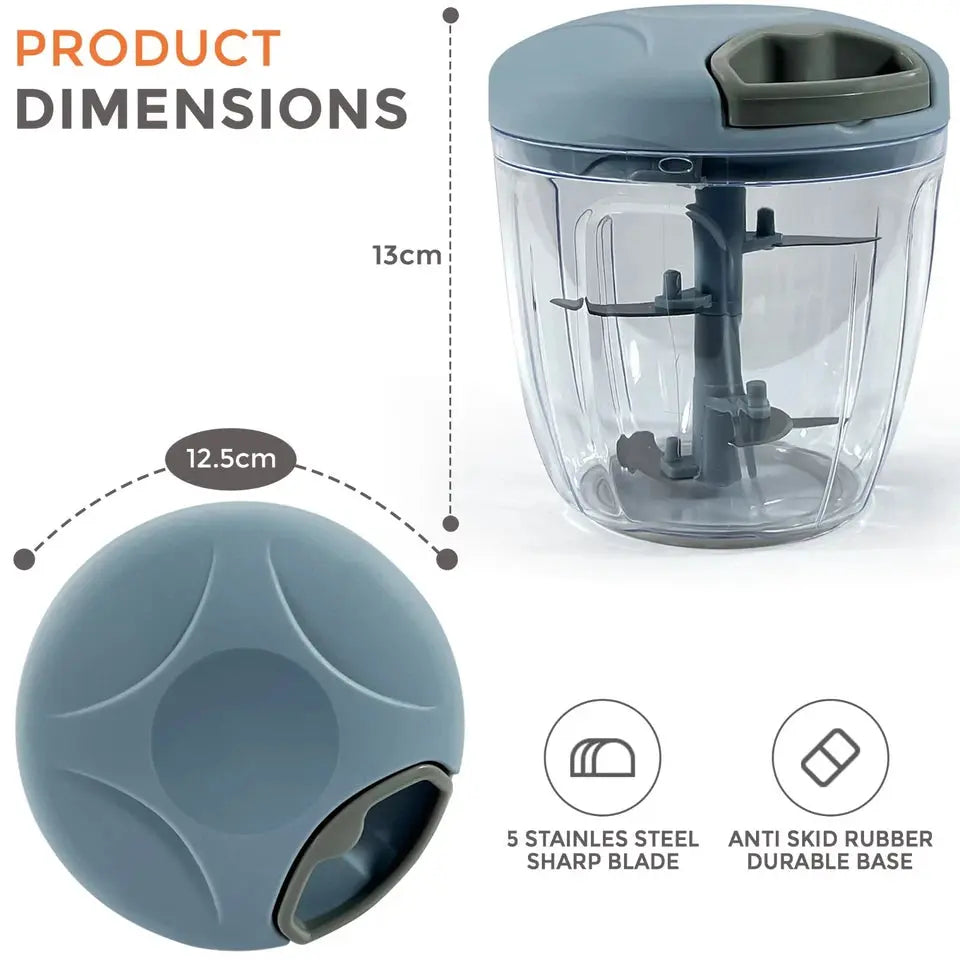 Pull Cord Pulling Food Chopper Manual Vegetable Slicer Hand Blender UK China