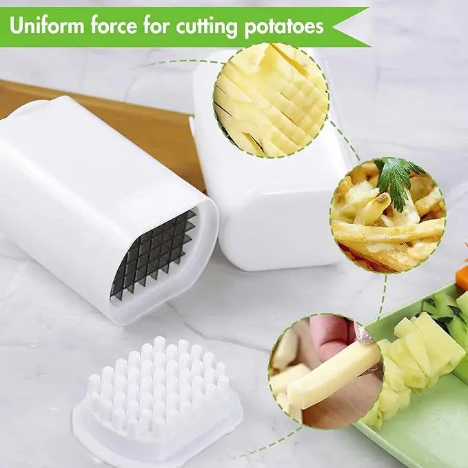 Potato Chopper Chipper Vegetable Hand Cutter Tool French Fries Maker Kitchen UK China