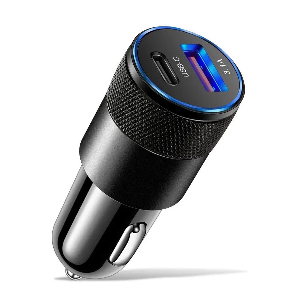 FAST IN CAR CHARGER 2 PORT USB TYPE C FOR IPHONE 16 / 16 PRO /16 MAX /16 PLUS Uk_Supplier