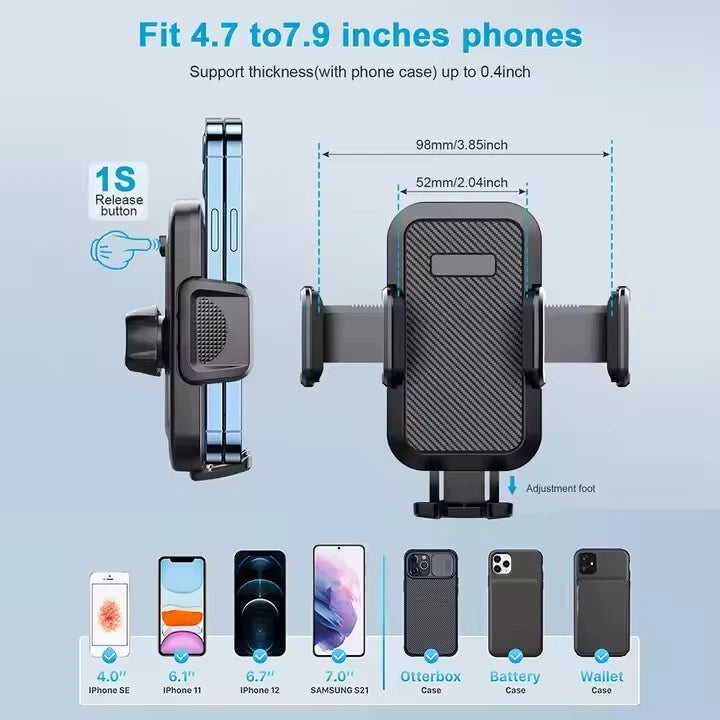 360°Car Phone Holder Universal Mount Mobile Windshield Dashboard/Air Vent desk Uk_Supplier