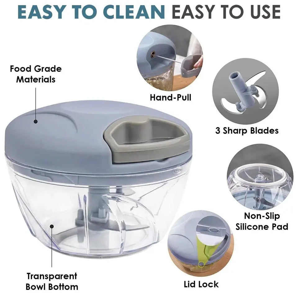 Manual Food Chopper with Pull String